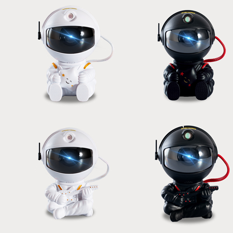 Four Moonmen: white and black, holding a star or a guitar